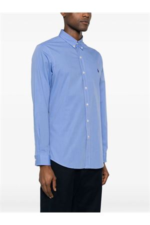 Light blue stretch-cotton shirt RALPH LAUREN | 710928254003BLUE